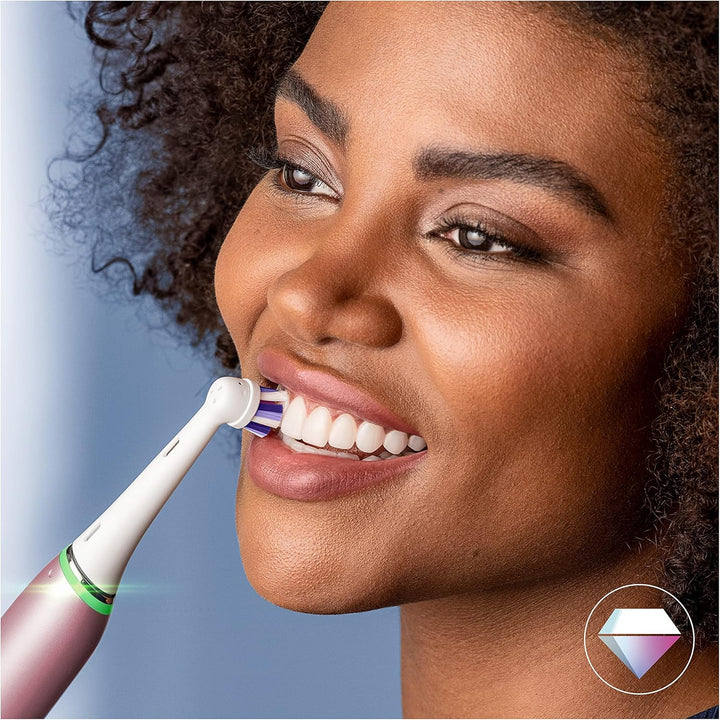 Oral-B iO Strahlendes Weiss Aufsteckbürsten für elektrische Zahnbürste, 6 Stück, Oral-B’s beste Zahn