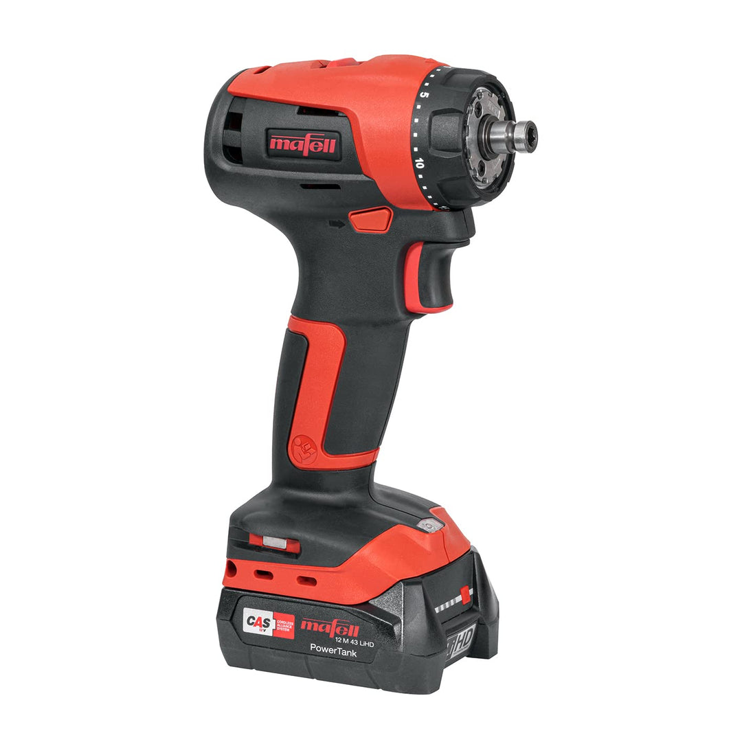 Mafell Akku Bohrschrauber (Bohrmaschine mit ErgoBalanceConcept, 45 Nm maximales Drehmoment, 12 Volt