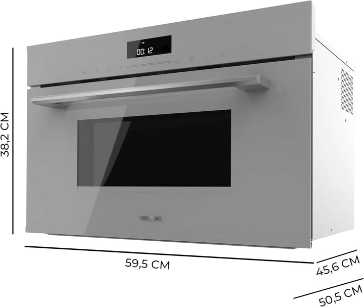 Cecotec Backofen für Mikrowelle, 60 x 45 cm, Bolero Hexa MW703800, Glas, Grau, 1450 W, 34 l Kapazitä