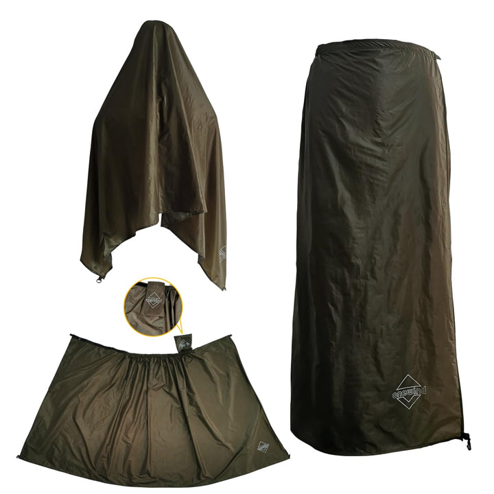 onewind Regenrock für Männer und Frauen Halber Poncho Wasserdicht Ultraleichte Nylon Regenhose Kilt