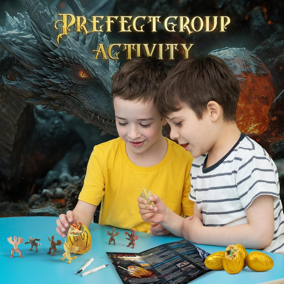 Grabset für Kinder Gold Drachenei Ausgrabungsset für Kinder - 12-Drachenspielzeug Ausgraben - Experi