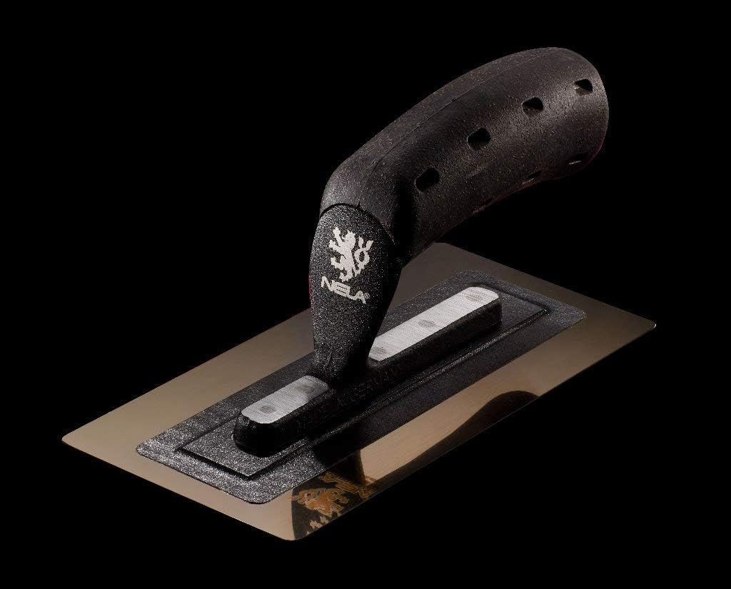 NELA Premium Black Edition Glättekelle 200 x 90mm rostfrei Glättkelle Traufel Glätter Made in German