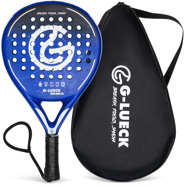 Padel Schläger Iron Hand – 3K Carbon Oberfläche & Stabiler Carbon Rahmen – Runder Padelracket für An