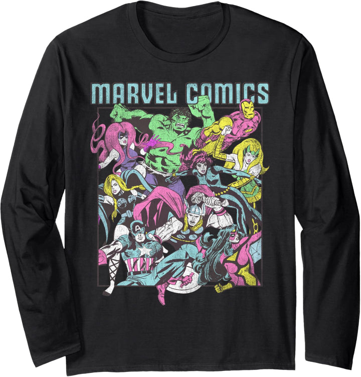 Marvel Comics Hero Mashup Langarmshirt
