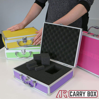 AR Carry Box® Kleiner Alukoffer Werkzeugkoffer Aluminium Koffer leer 260x210x80mm Farbe Alu/Lila, Li