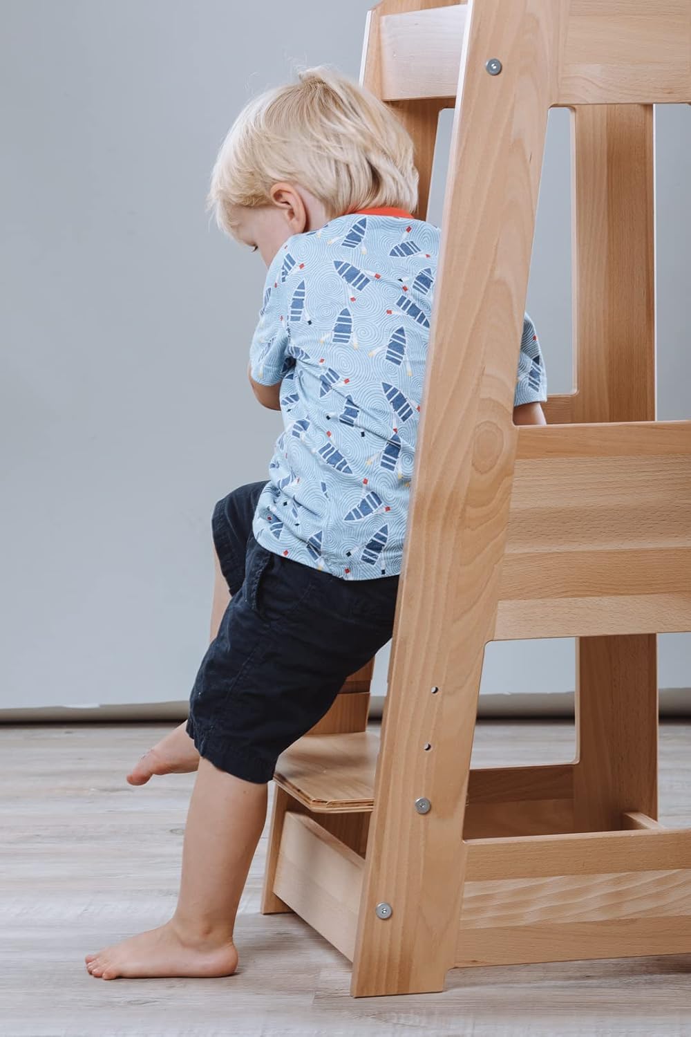 tiSsi Lernturm Felix, Entdeckerturm Montessori mitwachsend Buche natur