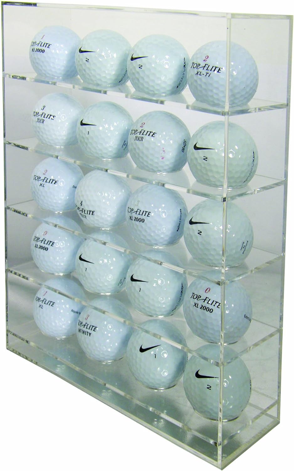 Longridge 20 Ball Perspex Golfball Anzeige - Klar