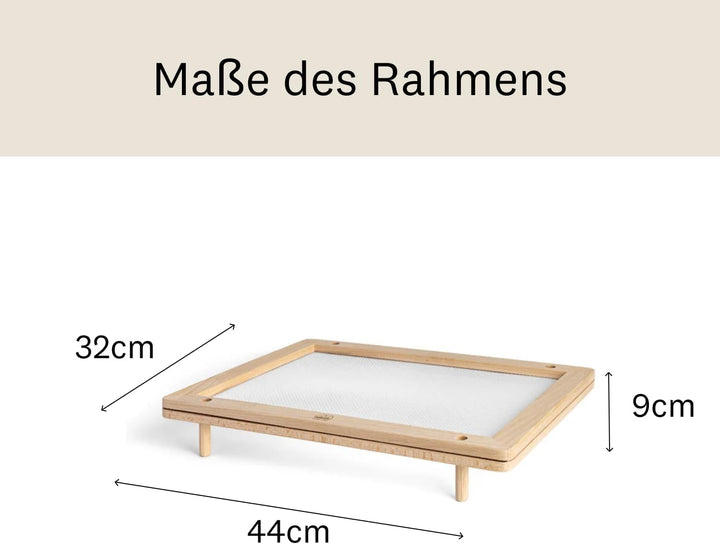 Marcato Nudeltrockner aus Holz mit Lebensmittelnetz, 44 x 32 x 8 cm, kompakt, stapelbar, hergestellt