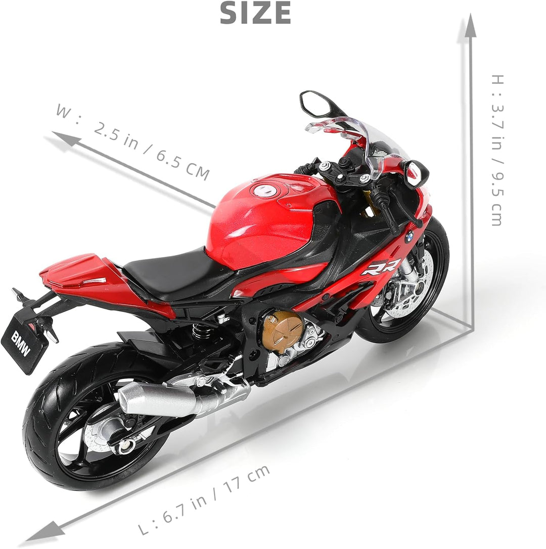 Risopen 1/12 BWM S1000RR Motorrad Modell Spielzeug Mini Legierung Metall Diecast Motorrad Modell Wei