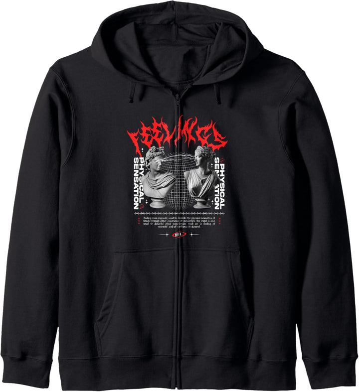 Feelings - Sad Aesthetic Edgy Streetwear Kapuzenjacke