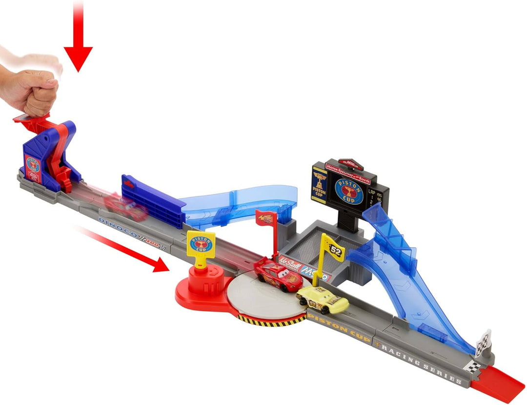 Mattel Disney Pixar Cars Spielset und Spielzeugauto, Lightning McQueen mit herausgestreckter Zunge u