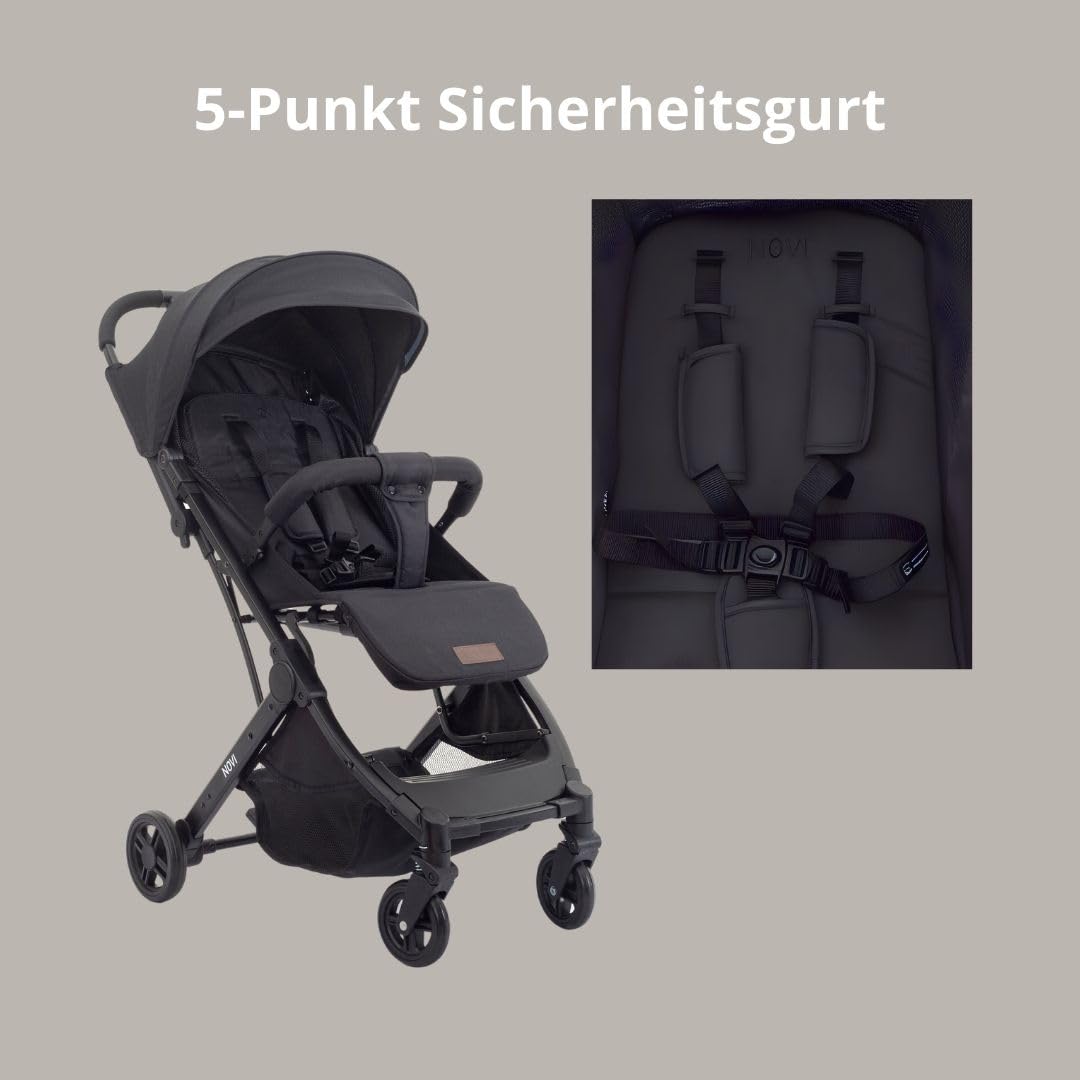 Novi Baby® Travel Go Basic Buggy, Leichter Kinderwagen, kompakter Einhandbuggy, einfach zusammenklap