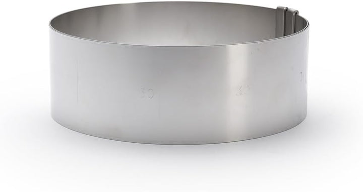 DE BUYER 3040.02 Gebäckring, Edelstahl, grau, 18 cm 7'' To 14'' Ht 2½'' (Pack of 1), 7'' To 14'' Ht
