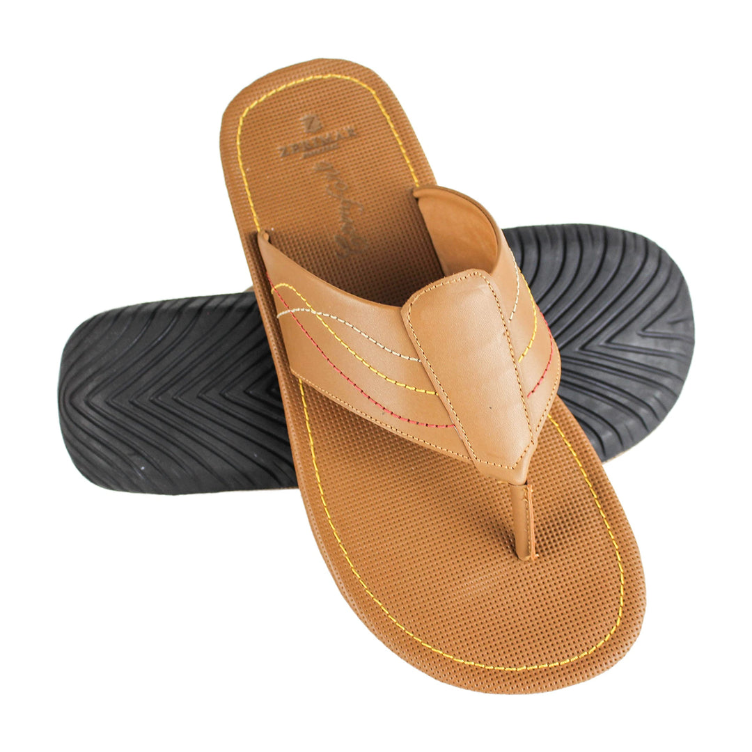 Zerimar Pantoletten Naturleder | Leder Sandalen Herren | Qualitäts Sandalen | Sommer Sandalen Leder
