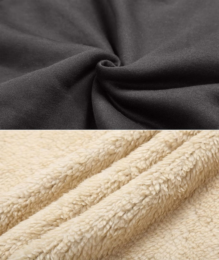 igeekwell Damen Fleecejacke mit Kapuze Warm Hoodie Jacke Damen Sweatjacke mit Teddyfutter Damen Outd