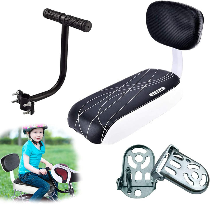 auvstar Kinder Sicherheits Fahrrad Rücksitz Zubehörsatz, Hinteres Sitzkissen Armlehne Fussstütze Set