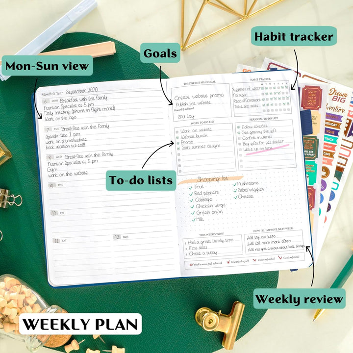Legend Planner - Beste Wochenplanung und Monatskalender zur Steigerung der Produktivität, Erreichung