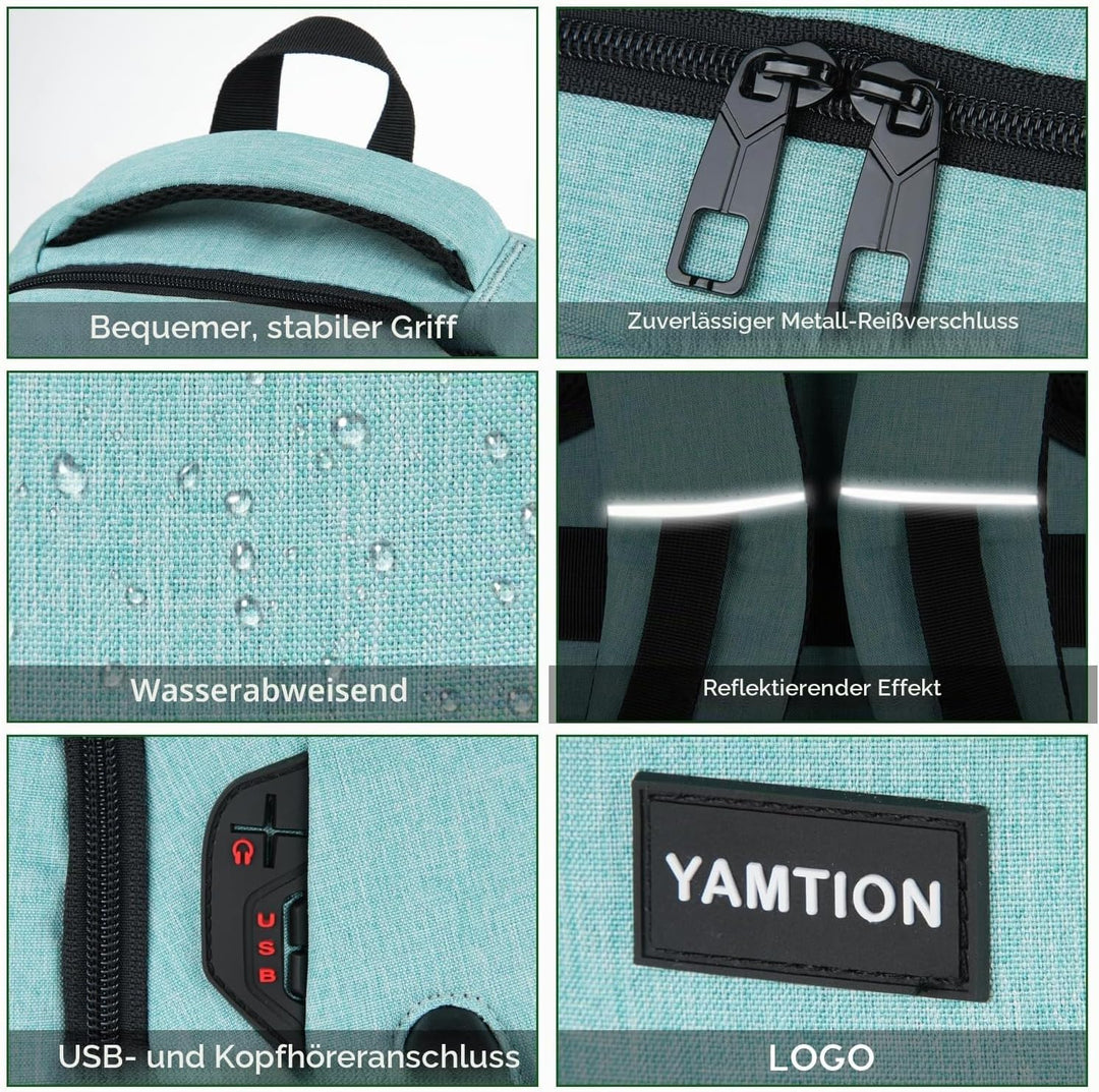 YAMTION Schultasche Herren und Damen,Unisex Schulrucksack Mädchen Teenager für Jungen Laptop Rucksac