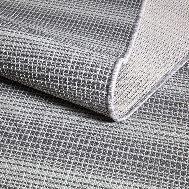 payé Outdoor Teppich Wetterfest Rund - Anthrazit - 160cm - Meliert - Küche Badezimmer Balkon Garten