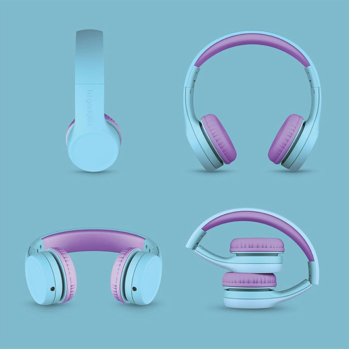 LilGadgets Connect+ Wired & Mikrofon, Lautstärkebegrenzung für sicheres Hören, verstellbares Kopfban