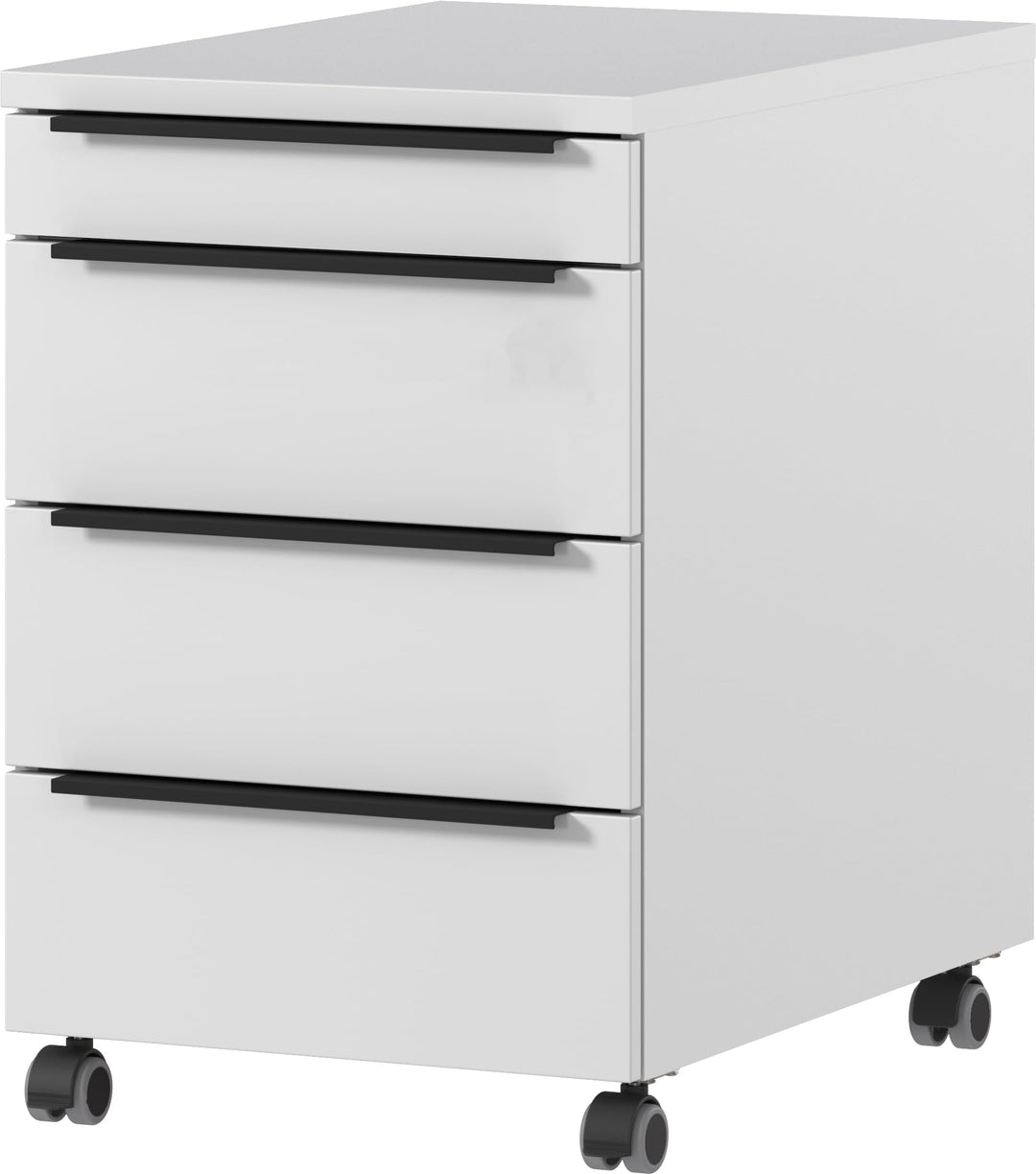 Germania Rollcontainer 4377-69, in Lichtgrau, mit Utensilienfach, 42 x 63 x 60 cm (BxHxT), Lichtgrau