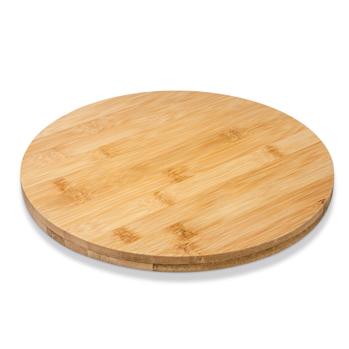 WILMAX | DREHTELLER 35,5 X 4 CM | Tablett Holz | Bambus Serviertablett | Schneidebrett | Käseplatte