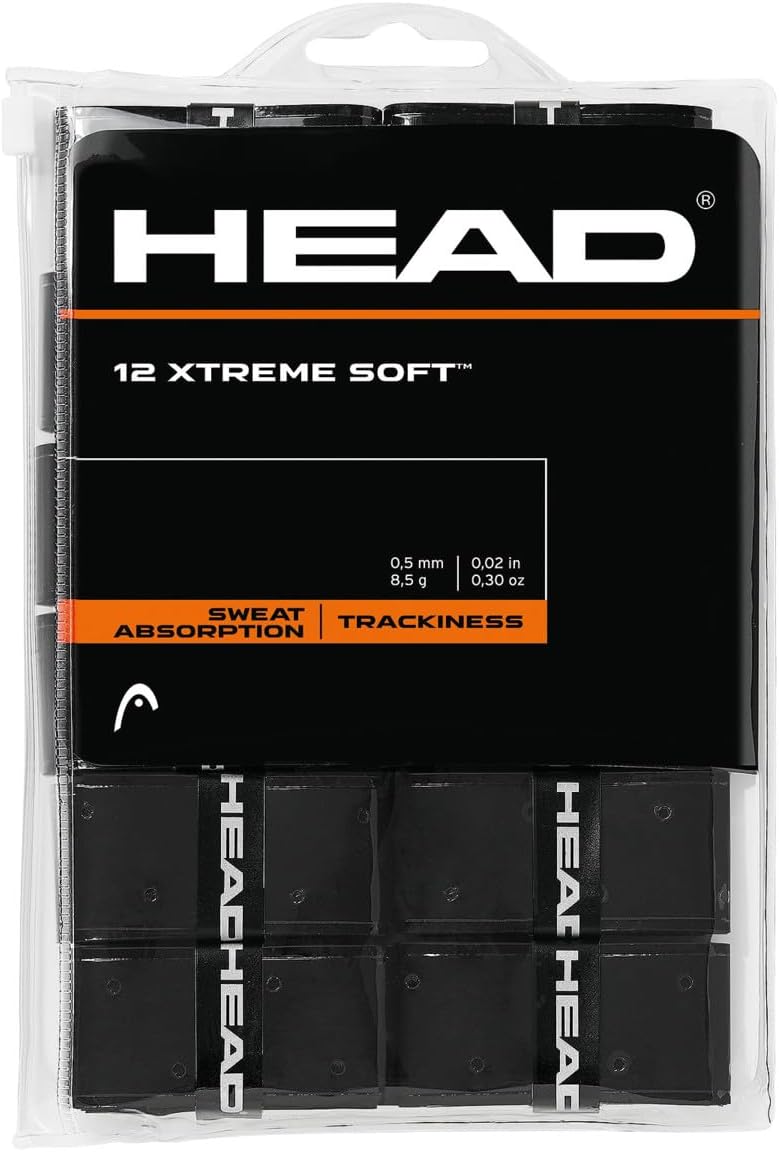 HEAD 12 Xtremesoft Griffband Schwarz Einheitsgrösse Single, Schwarz Einheitsgrösse Single