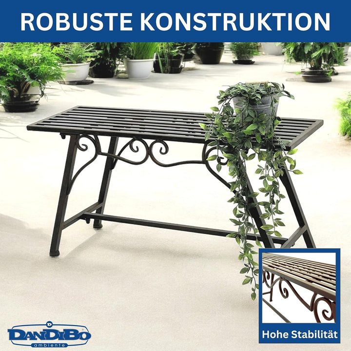 San Marco Gartenbank Wetterfest Metall - 83 cm Sitzbank mit Ornamenten Cucciu S - Robuste Eisenbank
