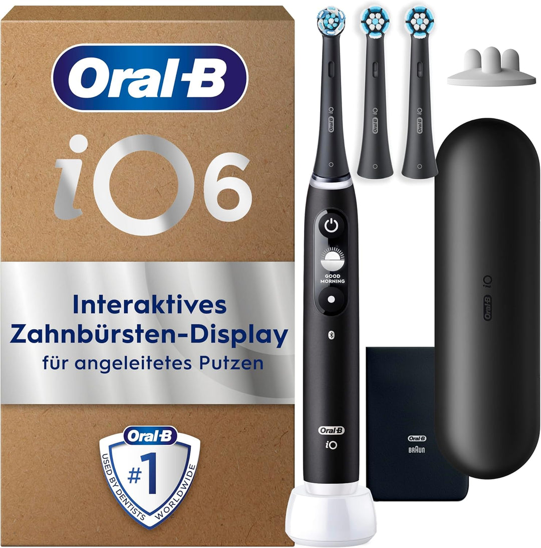 Oral-B iO Series 6 Plus Sensitive Edition Elektrische Zahnbürste/Electric Toothbrush, PLUS 3 Aufstec