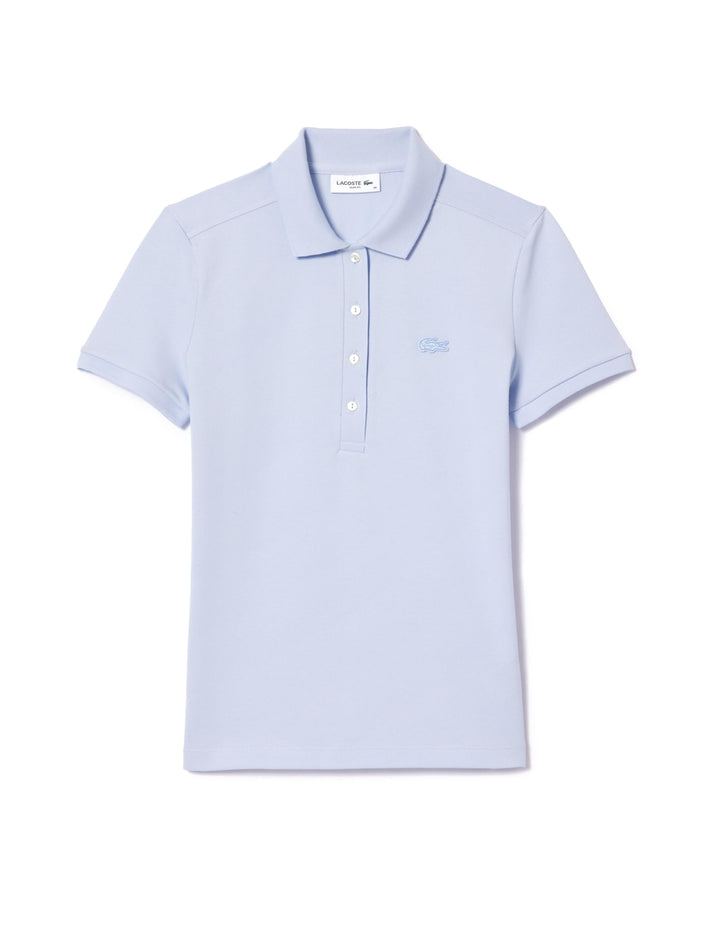 Lacoste Damen Polo-Shirt Kurzarm PF5462, Frauen Polo-Hemd,4 Knopf,Slim Fit 34 Blau (Phoenix J2g), 34