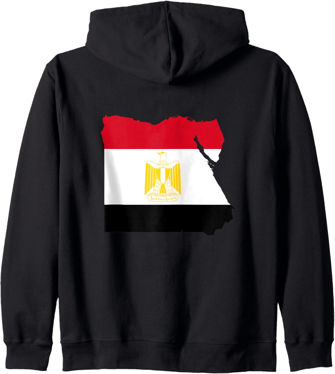 Umriss des Landes Ägypten auf der Flagge Kapuzenjacke
