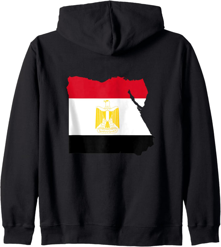 Umriss des Landes Ägypten auf der Flagge Kapuzenjacke