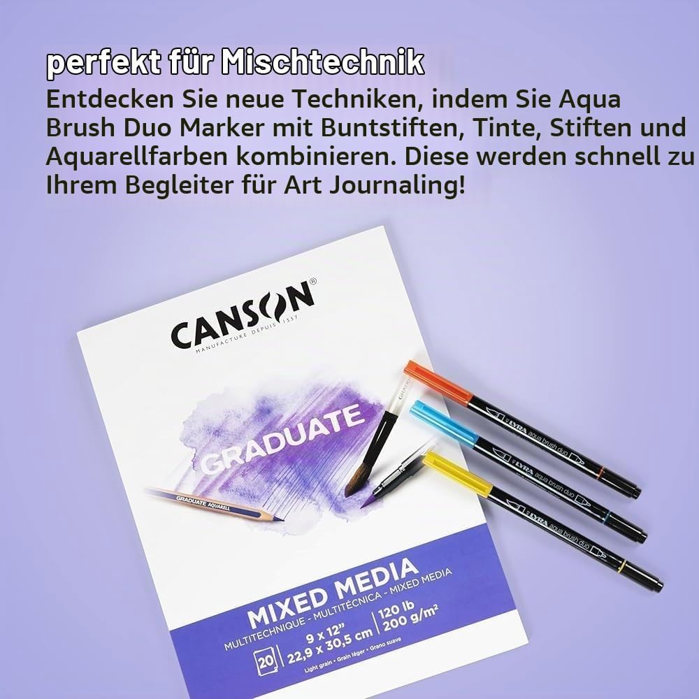 LYRA Aqua Brush Duo Set mit 24 Farben, 1 stück (24er Pack), 24 Farben