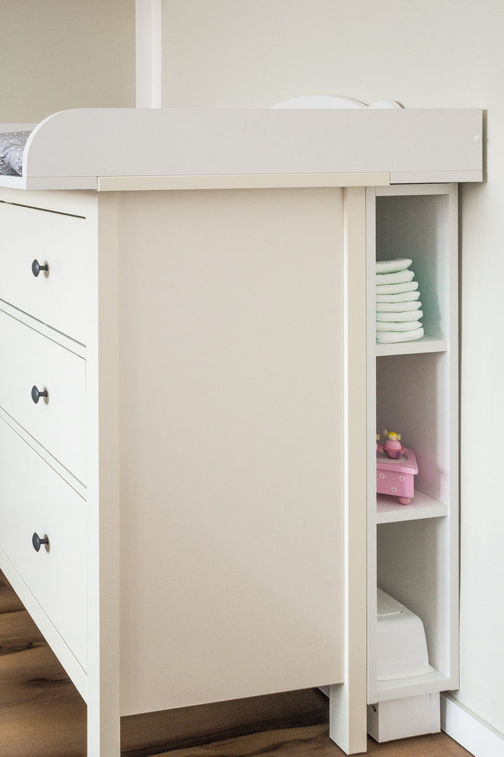 KraftKids Stauraumregal für Wickeltisch weiss passend für HEMNES Kommode