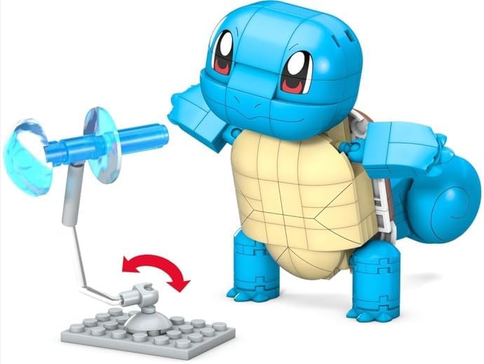 MEGA POKÉMON Bauset - bewegliche Schiggy-Figur, Pokéball und 199 kompatible Bausteine für authentisc