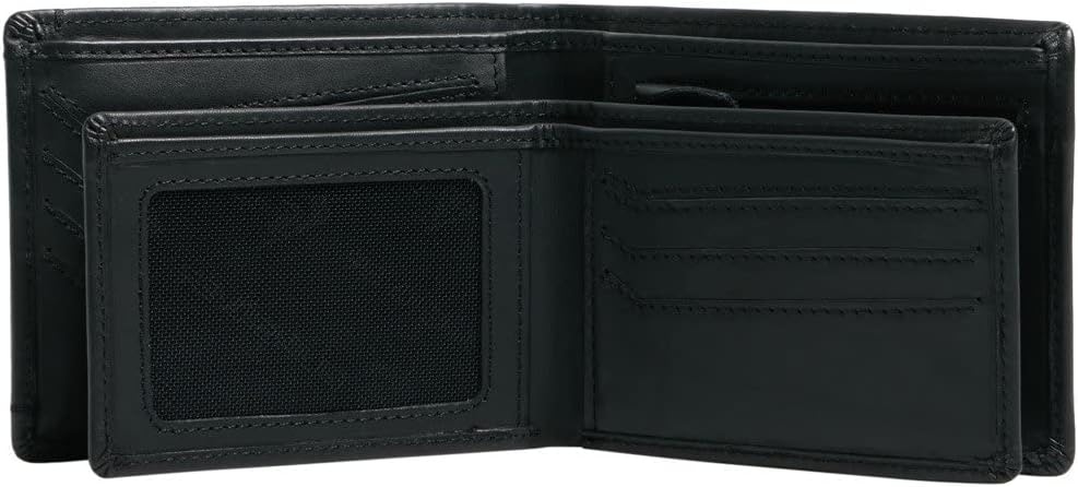 Quiksilver™ New Miss Dollar Bifold Leather Wallet Männer, Schwarz M Schwarz, M Schwarz