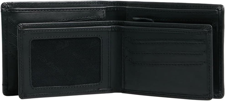 Quiksilver™ New Miss Dollar Bifold Leather Wallet Männer, Schwarz M Schwarz, M Schwarz