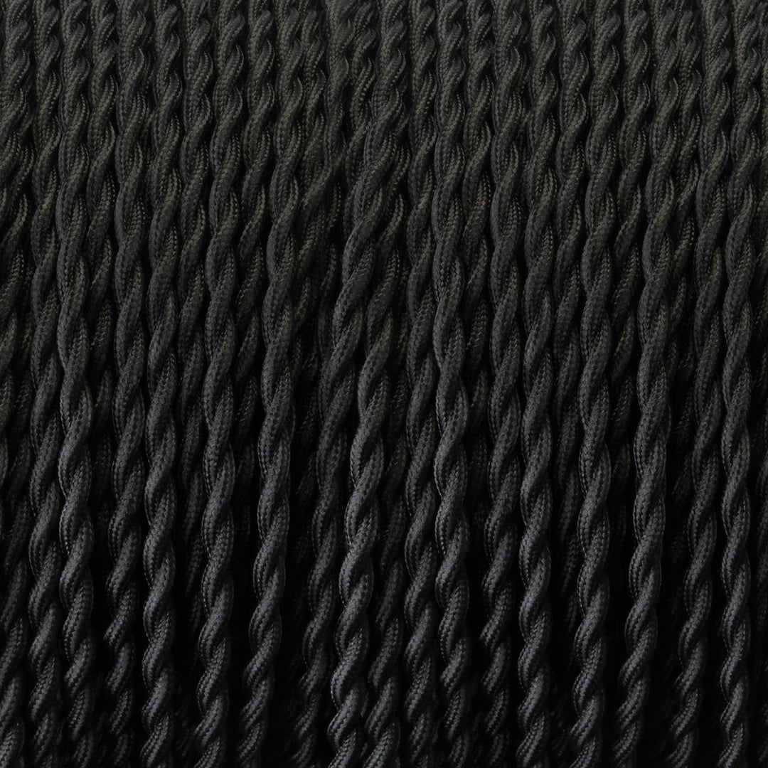 GreenSun Textilkabel 3 adrig - 5 Meter Textilkabel 3 x 0,75 mm² Stoffkabel Lampenkabel Textilummante