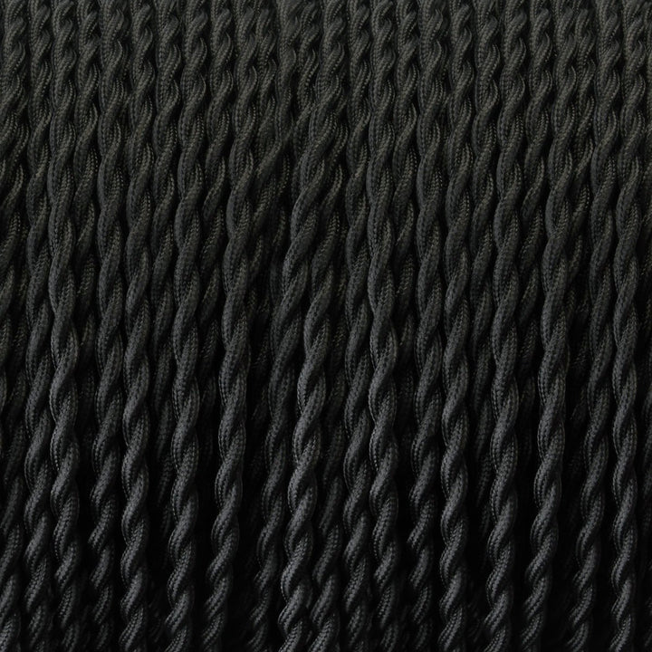 GreenSun Textilkabel 3 adrig - 20 Meter Textilkabel 3 x 0,75 mm² Stoffkabel Lampenkabel Textilummant