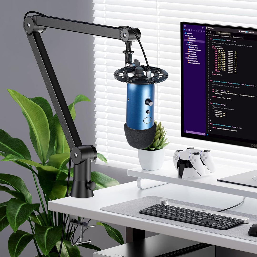 Blue Yeti Mikrofon Arm mit Popschutz - Yeti X Mikrofonarm, Versteckte Kabel, Blue Yeti Boom Arm und
