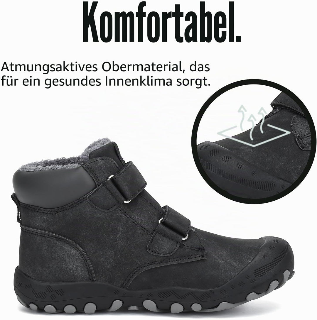 Mishansha Kinder Winterschuhe Warm Gefüttert Winterstiefel Jungen Mädchen Schneestiefel Outdoor Ruts