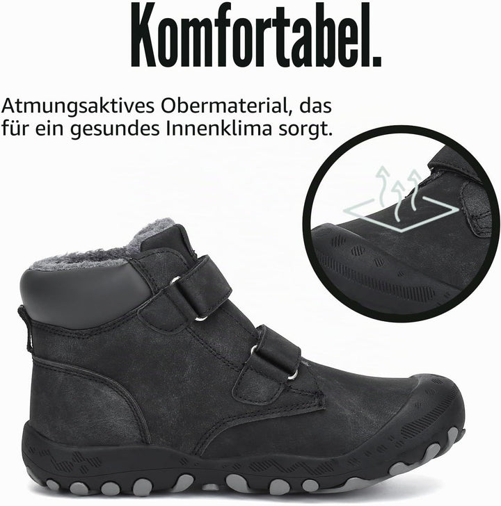 Mishansha Kinder Winterschuhe Warm Gefüttert Winterstiefel Jungen Mädchen Schneestiefel Outdoor Ruts