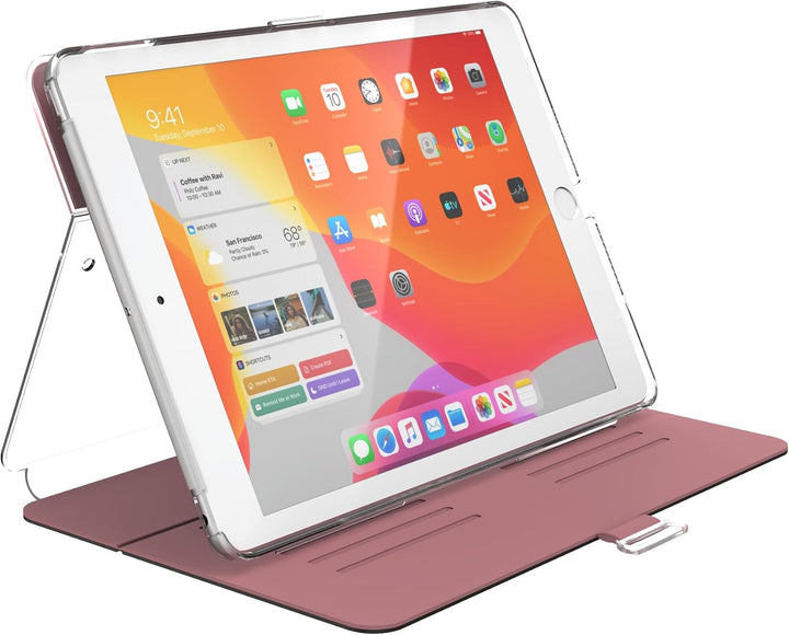 SPECK Schutzhülle/-Cover 'Balance Folio' mit Standfunktion für Apple iPad (2019), Roségold/Klar, Ros