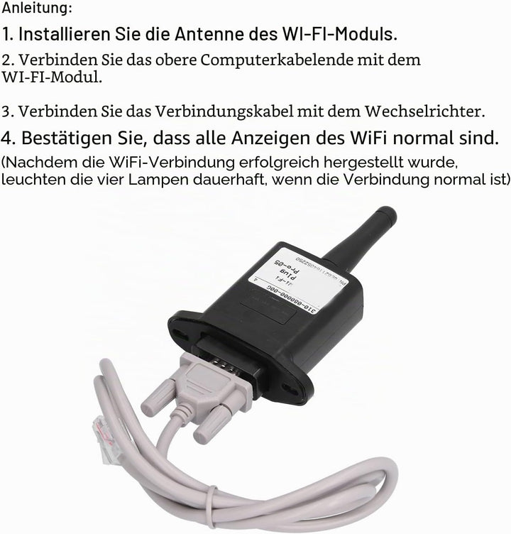 Solar-Inverter-WiFi-Modul, RS232 Wireless Wifi-Wechselrichter Gut gemacht für MPPT für Batterie