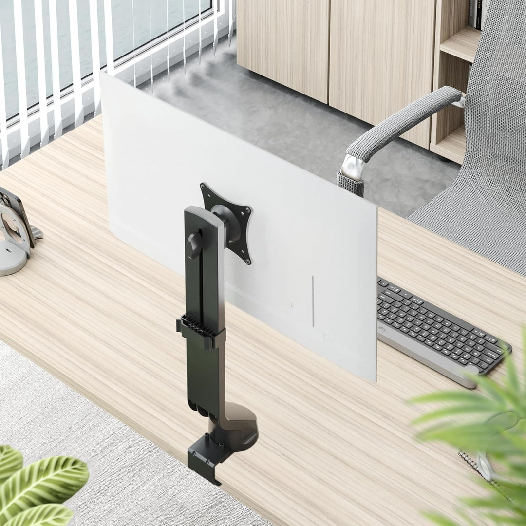 RICOO Monitor Halterung Tisch, VESA Tischhalterung für 17-27 Zoll, Monitorhalterung 1 Monitor Arm TS