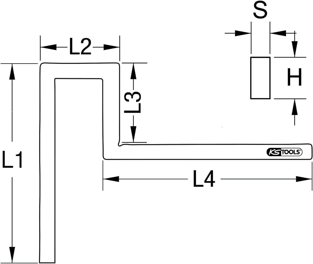 KS Tools 300.1121 Flanschenwinkel, 300 mm