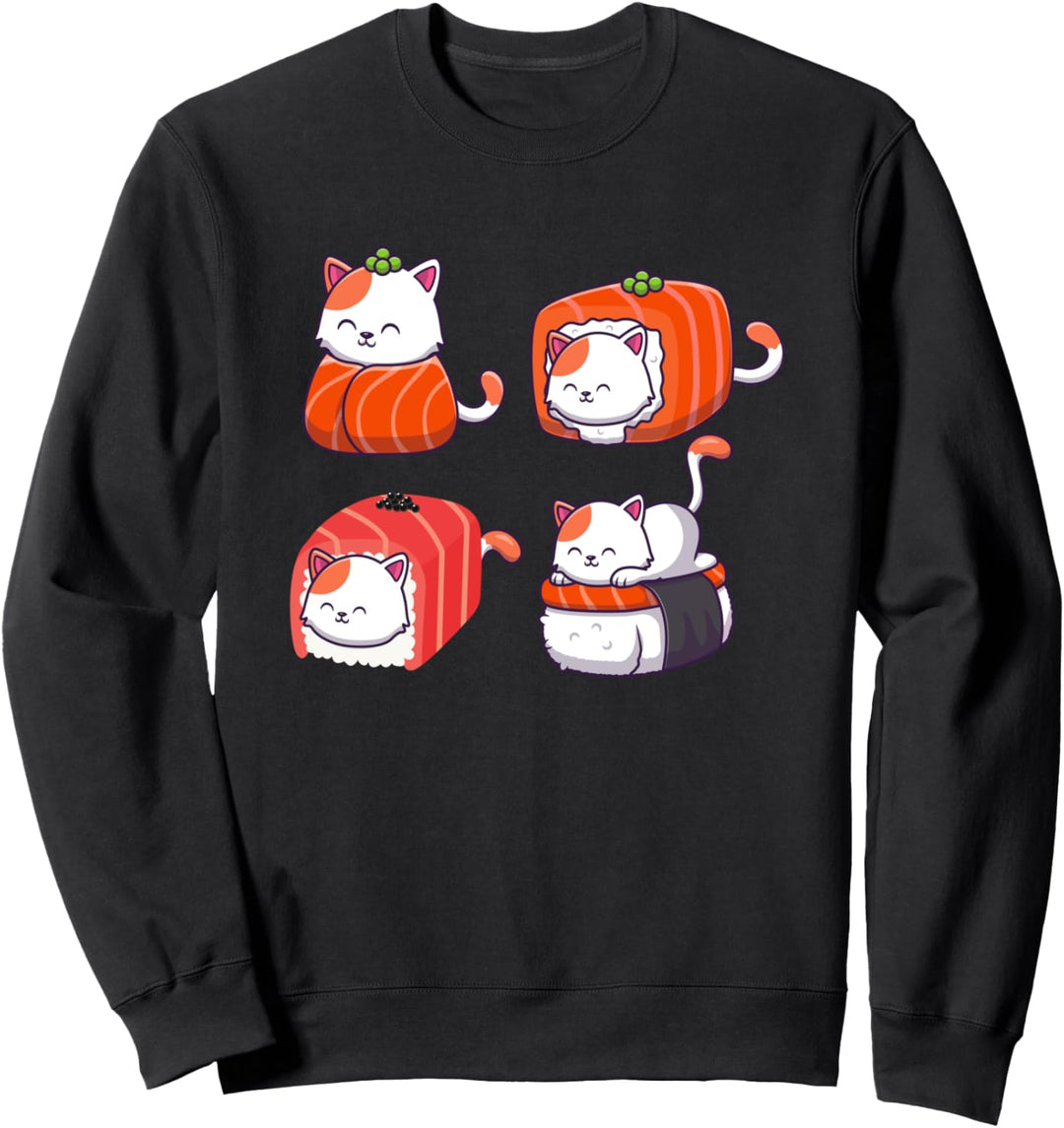 Persische Katze Sushi | Sushi Roll Shirt | Sushi Druck Sweatshirt