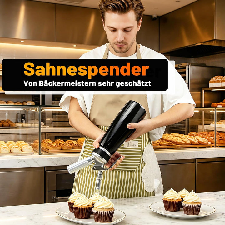 ColCospie Sahnespender Geschenke,Sahnesyphon Aluminium 500ml für Schlagsahne,Cremes,Desserts und Sos
