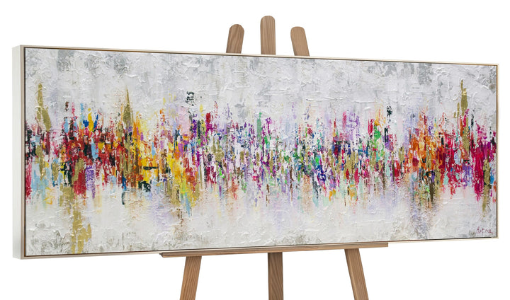 YS-Art Abstrakt Acryl Gemälde auf Leinwand handgemalt Abstraktion II Wandbilder Wohnzimmer Moderne f