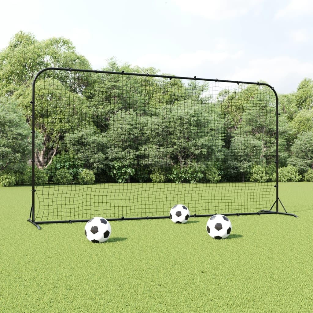 vidaXL Fussball Rebounder, Rebounder Netz mit Stahlrahmen, Fussball Prallwand für Fussball Training,